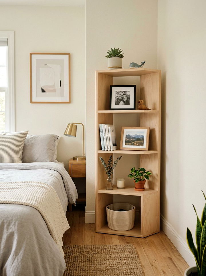 Corner Cube Shelf - 30 bedroom storage cubes