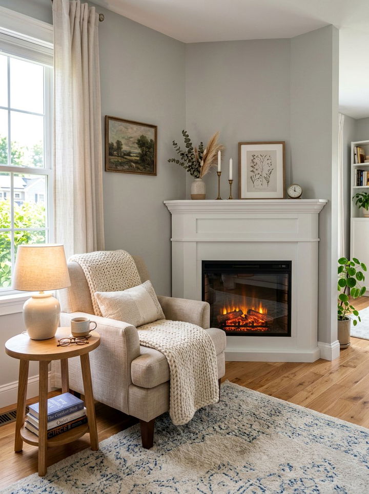 Corner Electric Fireplace - 30 bedroom electric fireplace ideas