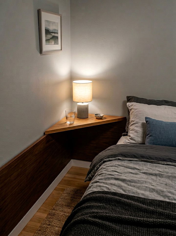 Corner Nightstand Small Space - 30 bedroom corner ideas