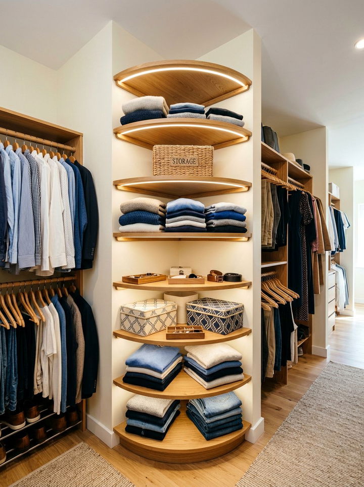 Corner Shelf Storage Unit - 30 bedroom closet organization