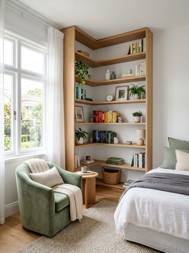 Corner Shelves For Small Bedrooms - 30 bedroom wall shelving ideas