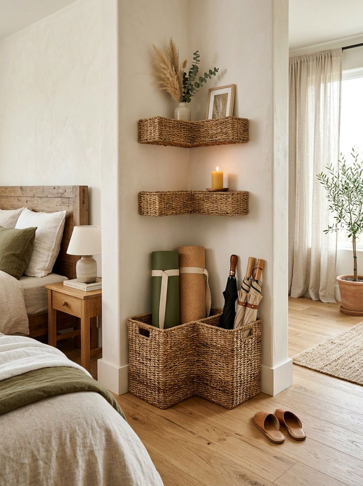 Corner Storage Baskets - 30 bedroom storage bins