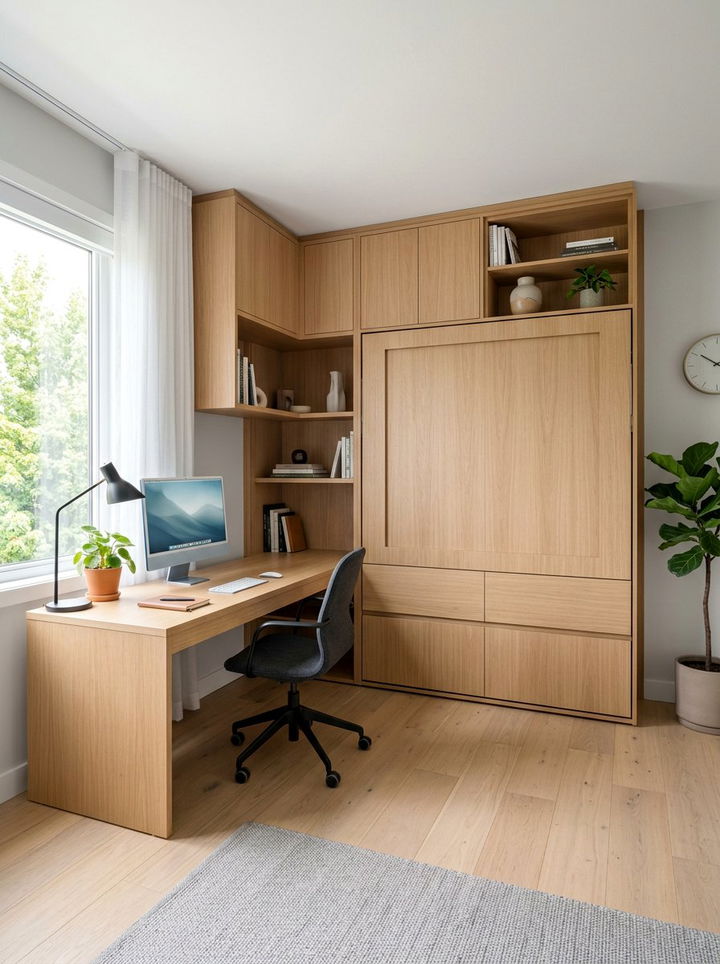 Corner Unit Wall Bed - 30 bedroom hidden bed ideas