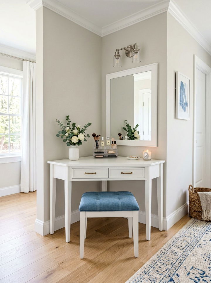 Corner Vanity With Stool - 30 bedroom corner vanity ideas