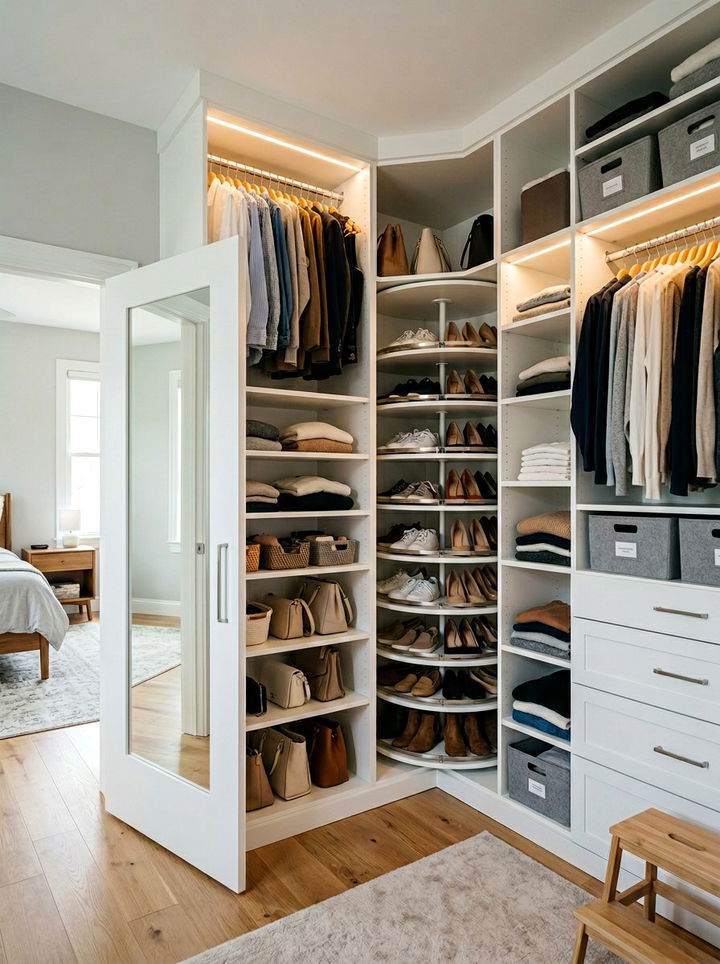 Corner Walk In Closet - 30 bedroom walk-in closet ideas