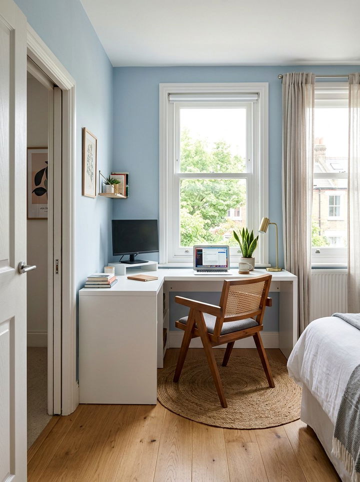 Corner Workspace Bedroom - 30 bedroom home office ideas