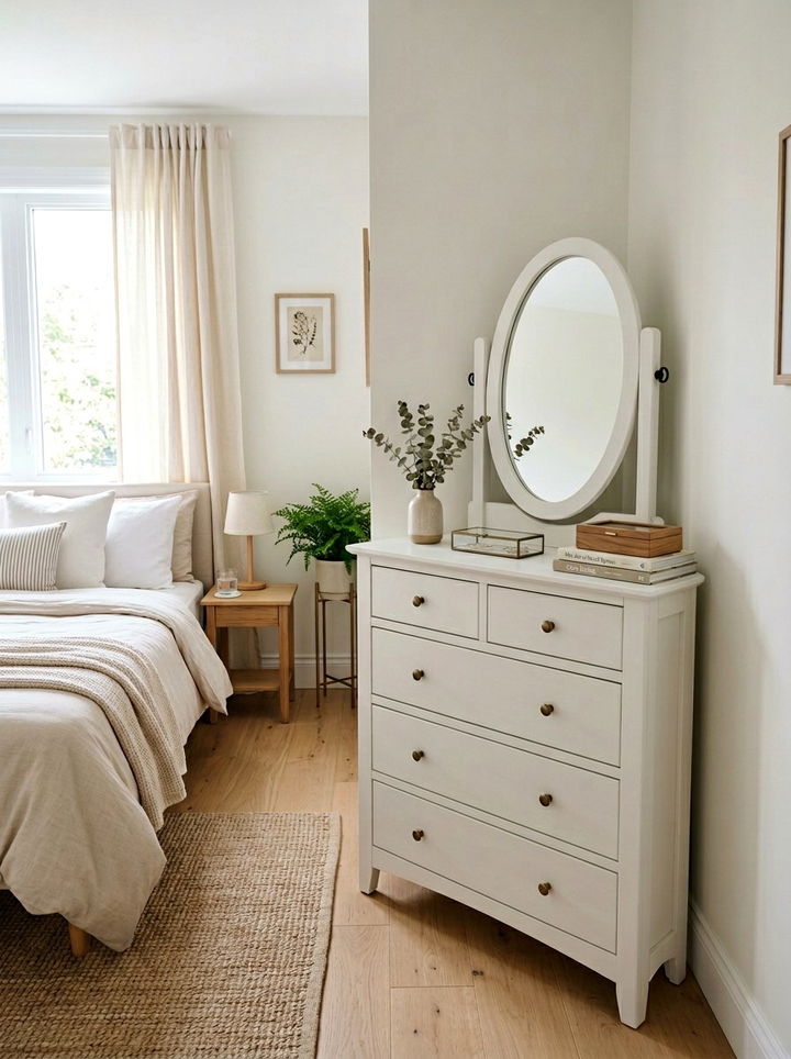 Corner dresser with pivoting mirror - 30 bedroom dresser with mirror ideas