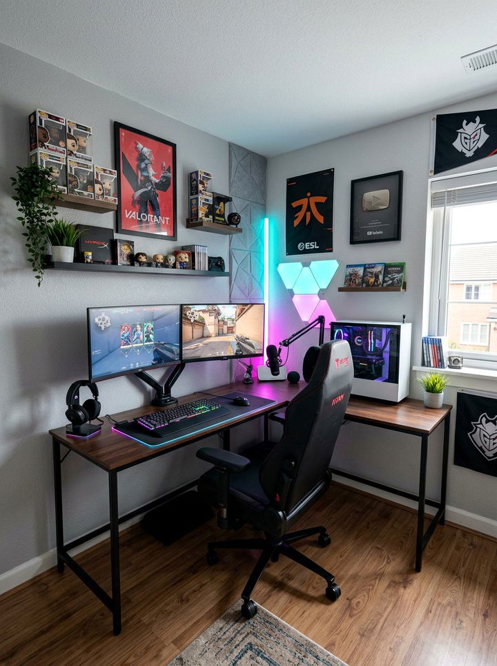 Corner esports bedroom - 30 esports bedroom ideas