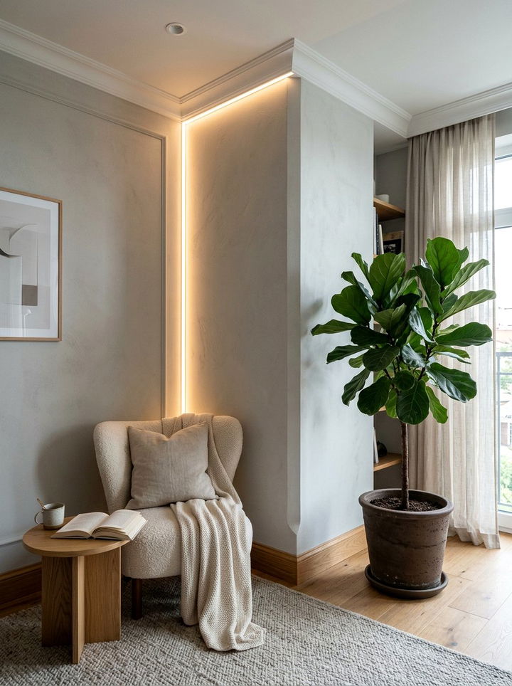 Corner wall led lighting - 30 bedroom led strip lights ideas