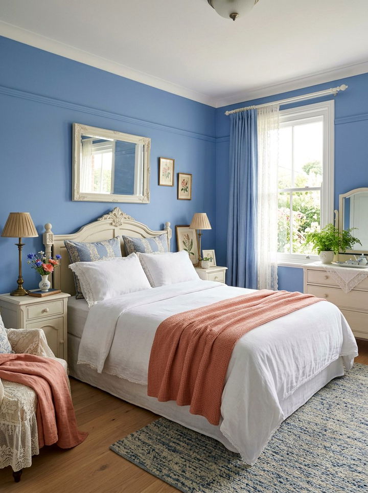 Cornflower Blue And Salmon Bedroom - 30 orange and blue bedroom color combo