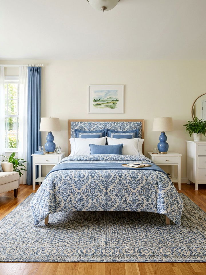 Cornflower Blue Bedroom Lamps - 30 blue bedroom decor ideas