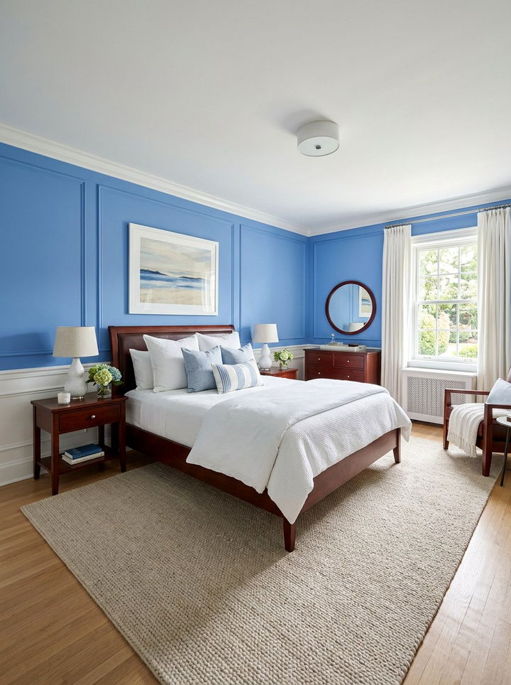 Cornflower blue paint bedroom - 30 traditional blue bedroom ideas