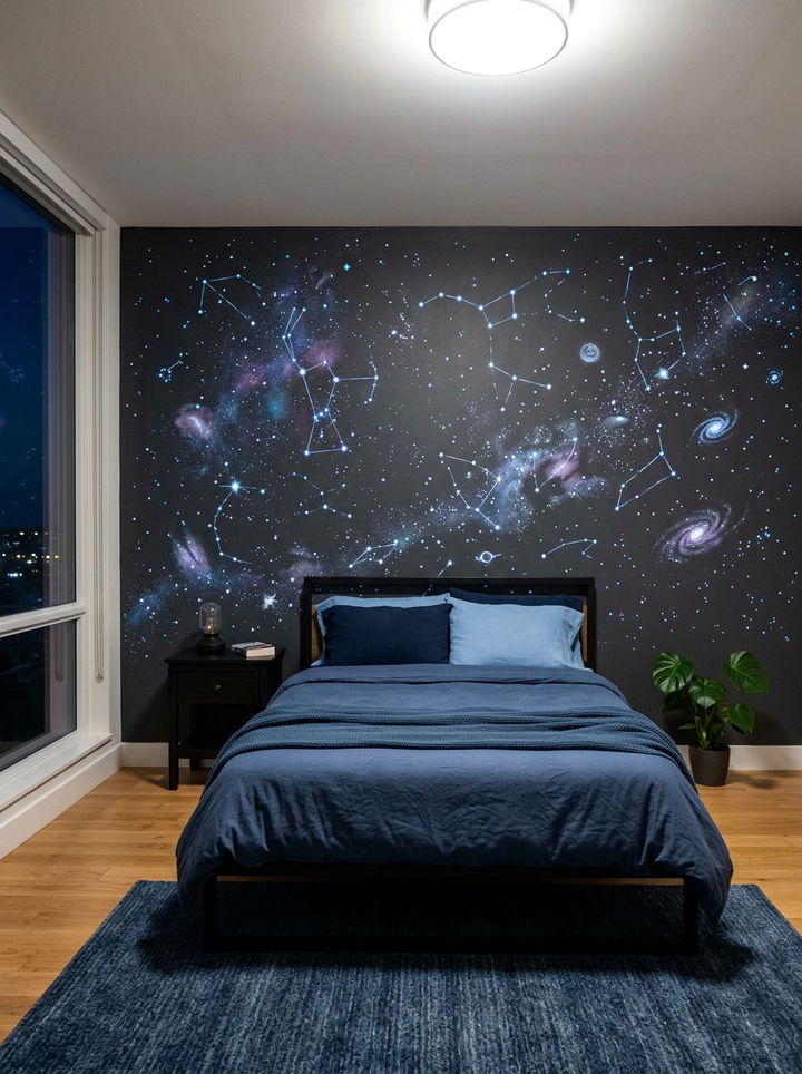 Cosmic Glow Paint - 30 planet bedroom ideas