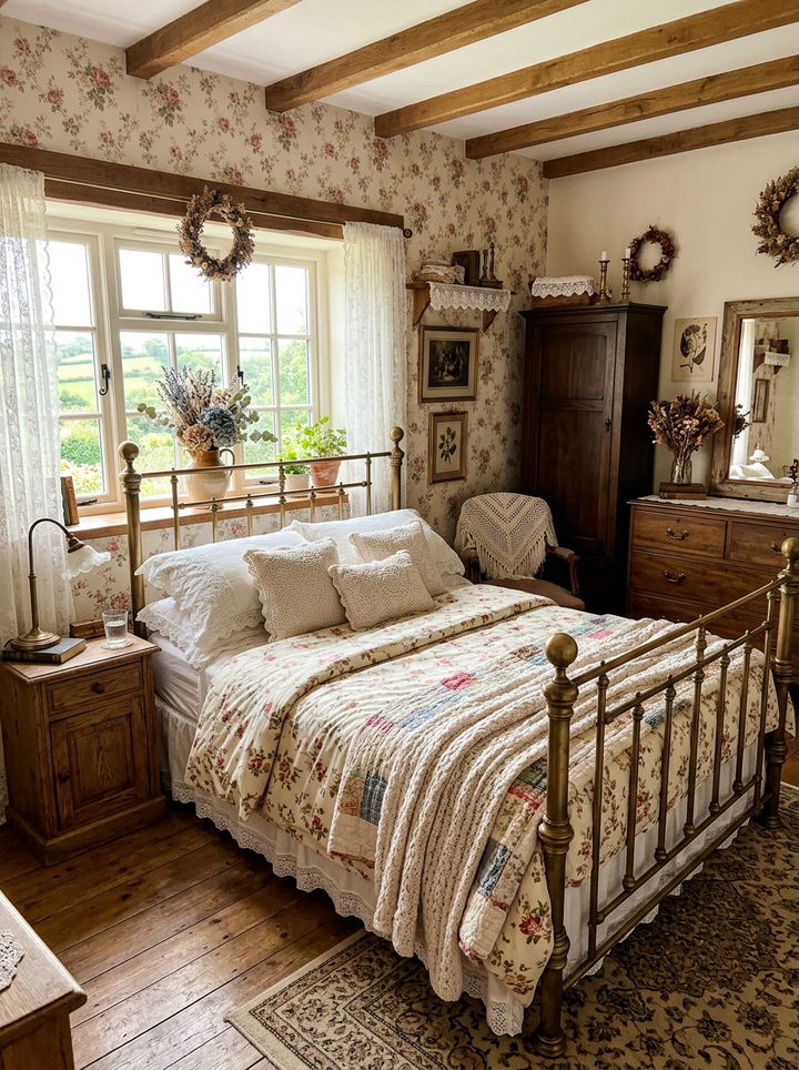 Cottage Core Brass Bed - 30 bedroom brass beds