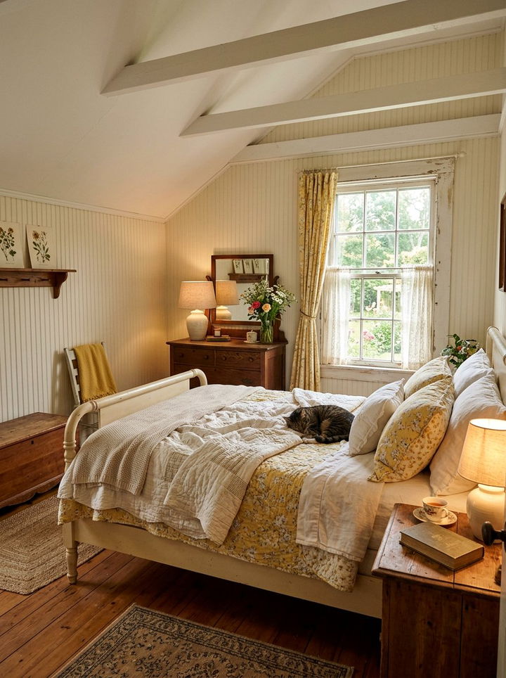 Cottage Yellow And White Bedroom - 30 yellow and white bedroom ideas