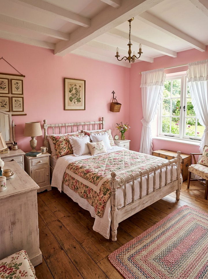 Cottage pink bedroom - 30 bubblegum pink bedroom ideas
