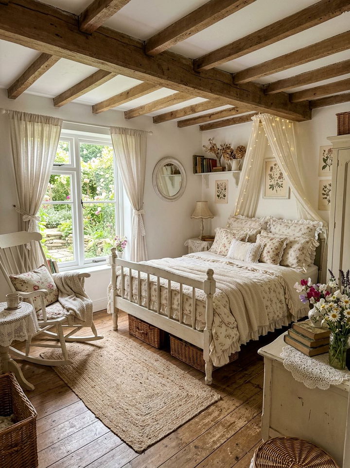 Cottagecore Cream White Bedroom - 30 cream and white bedroom ideas