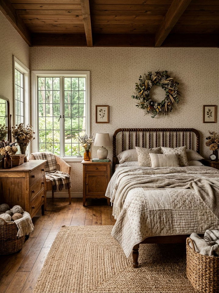 Cottagecore beige bedroom - 30 all beige bedroom ideas