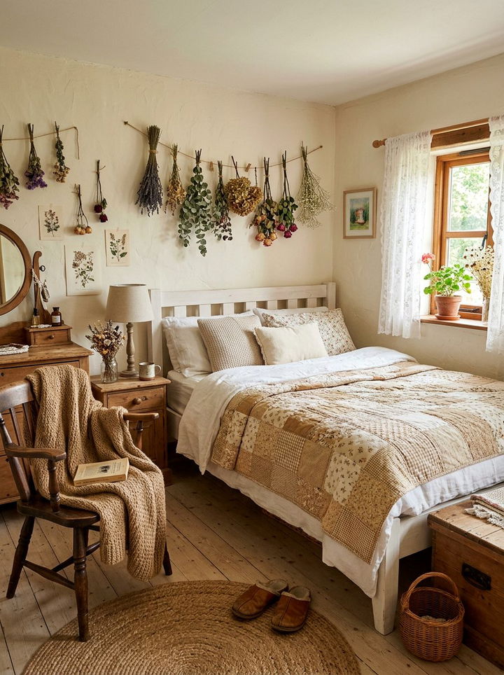 Cottagecore tan and white bedroom - 30 tan and white bedroom ideas