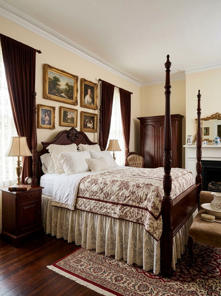 Cotton Lace Bed Skirt - 30 cotton bedroom ideas