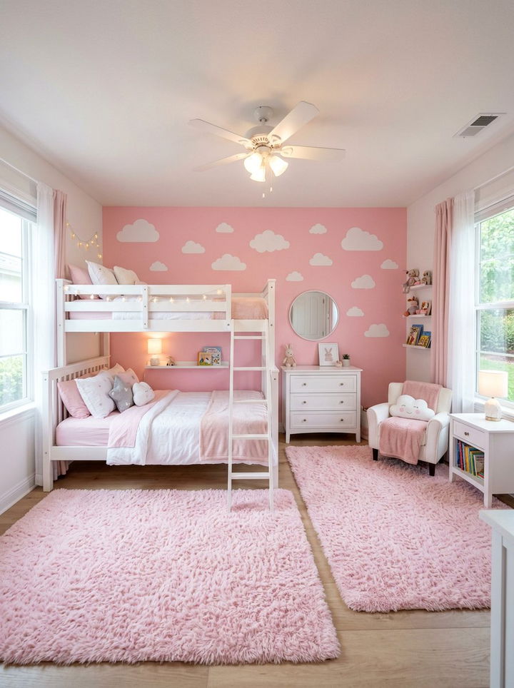 Cotton candy pink white kids bedroom - 30 pinkish white bedroom ideas