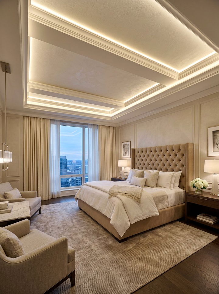 Cove lighting for bedroom ceiling - 30 bedroom dimmer lights ideas