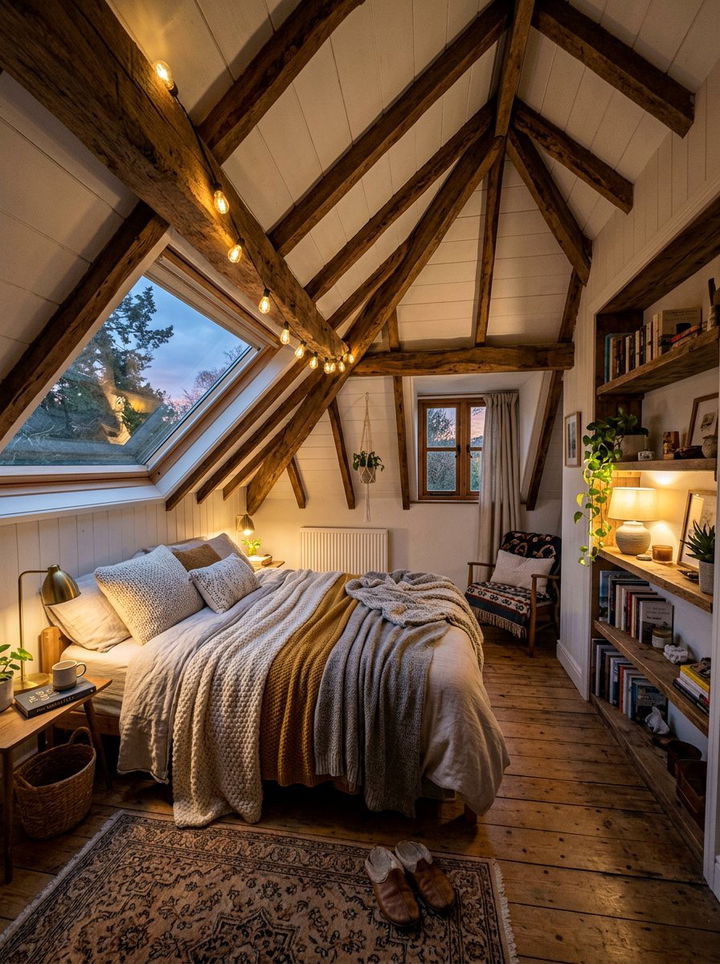 Cozy Attic Bedroom - 30 young adult bedroom ideas