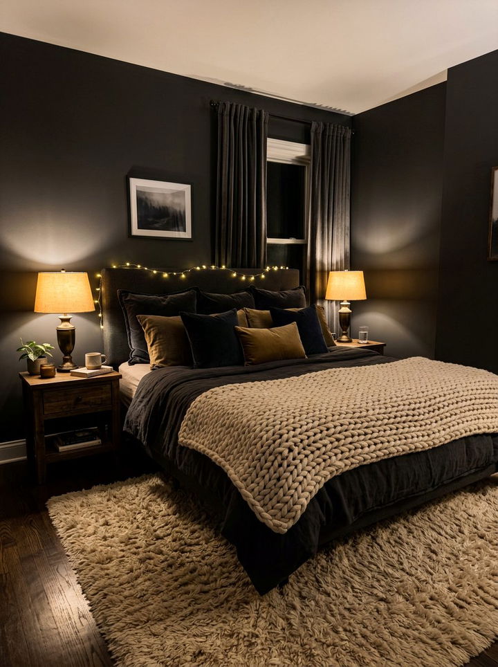 Cozy Charcoal Bedroom Aesthetic - 30 bedroom charcoal walls