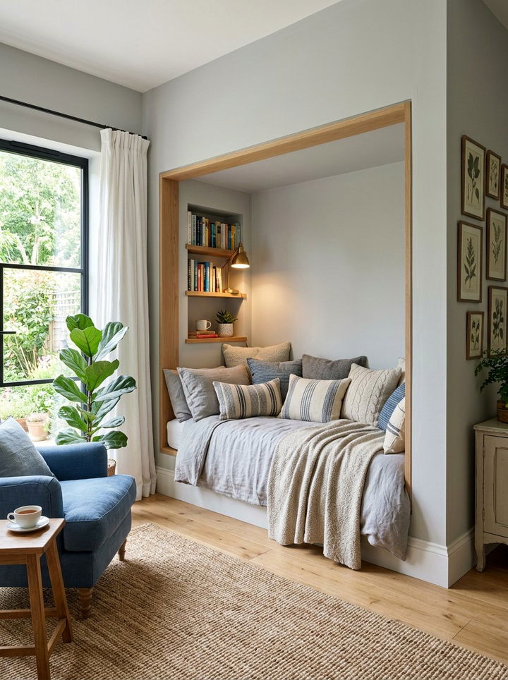 Cozy Daybed Retreat - 30 bedroom niche ideas