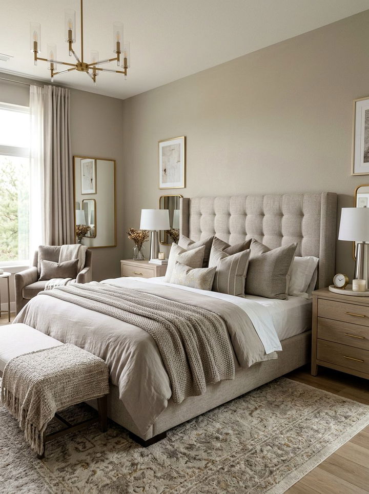 Cozy Greige Bedroom - 30 cool neutral bedroom ideas