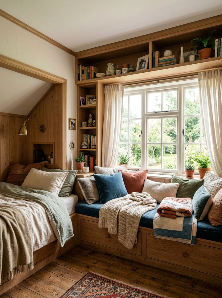 Cozy Nook Bedroom - 30 cluttercore bedroom ideas