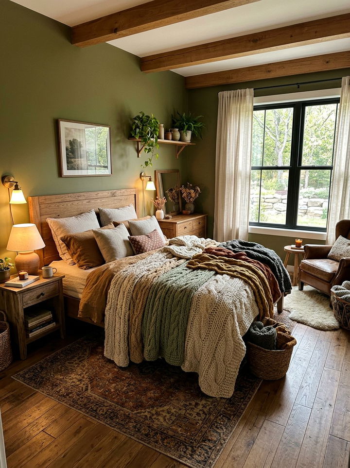 Cozy Olive Green Bedroom - 30 olive green bedroom ideas