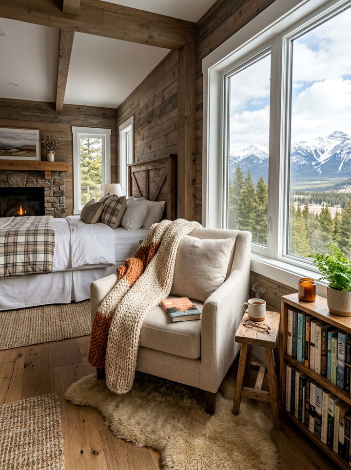 Cozy Reading Nook Mountain Bedroom - 30 mountain house bedroom ideas