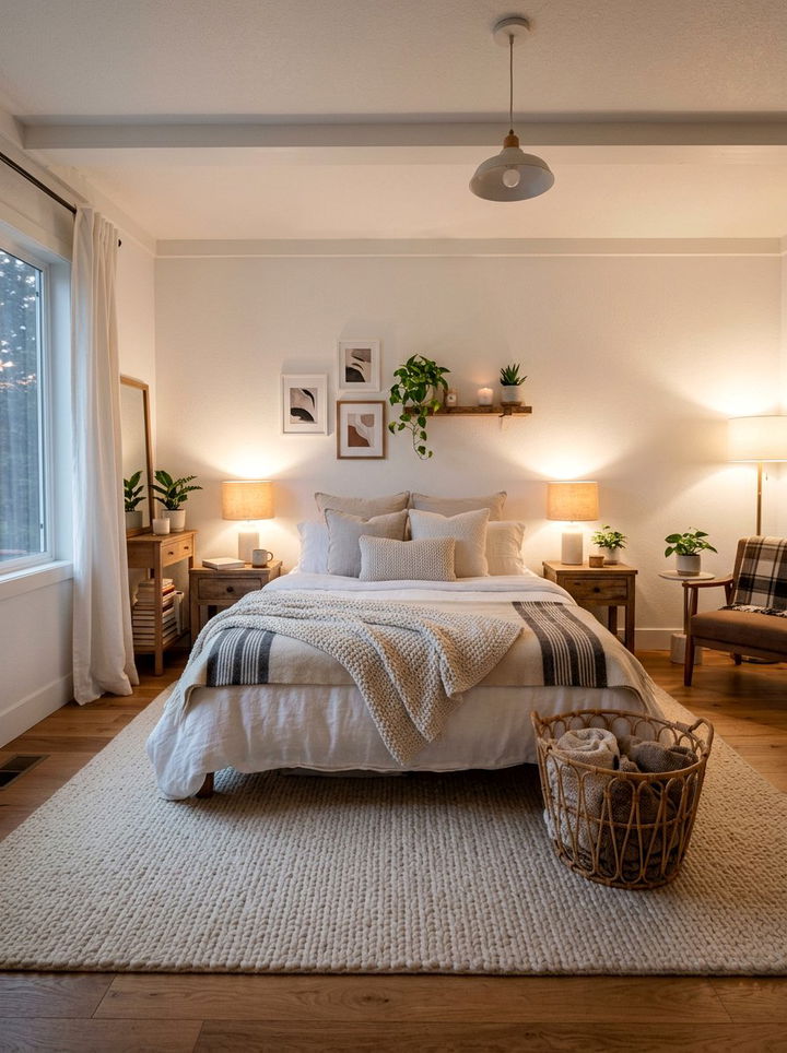 Cozy White Bedroom Interior - 30 bedroom white walls