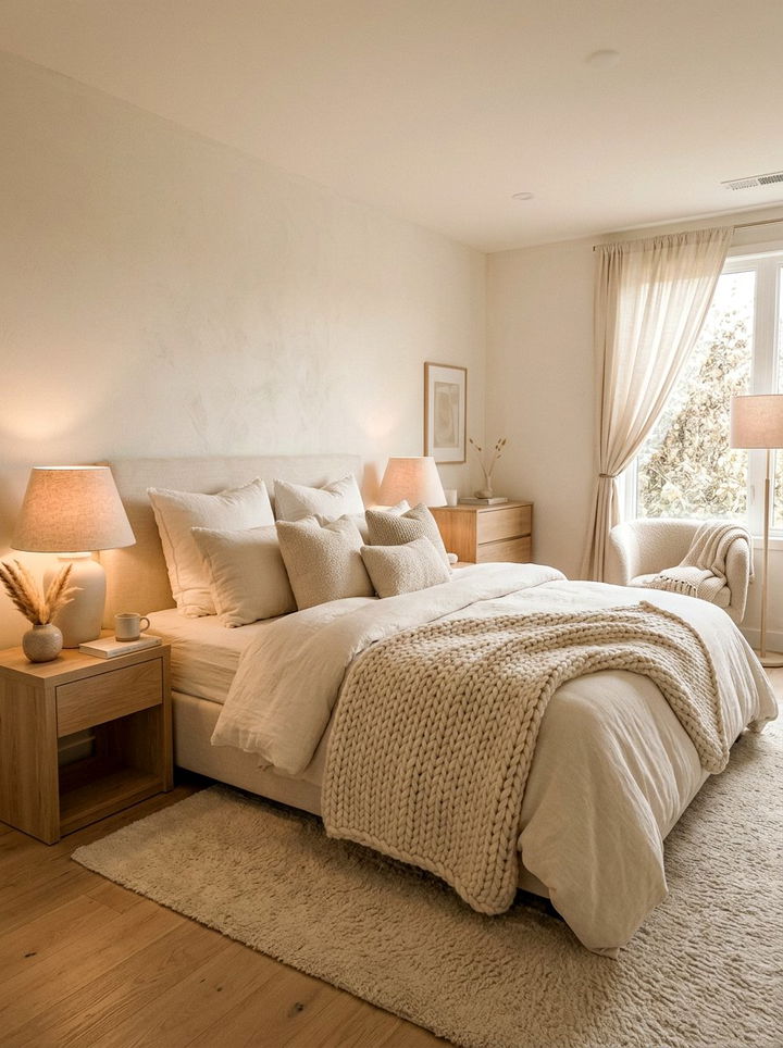 Cozy cream bedroom - 30 off-white bedroom ideas