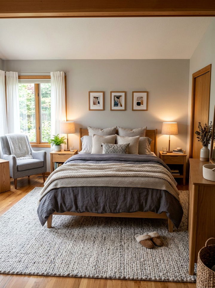 Cozy pebble gray bedroom - 30 pebble gray bedroom ideas