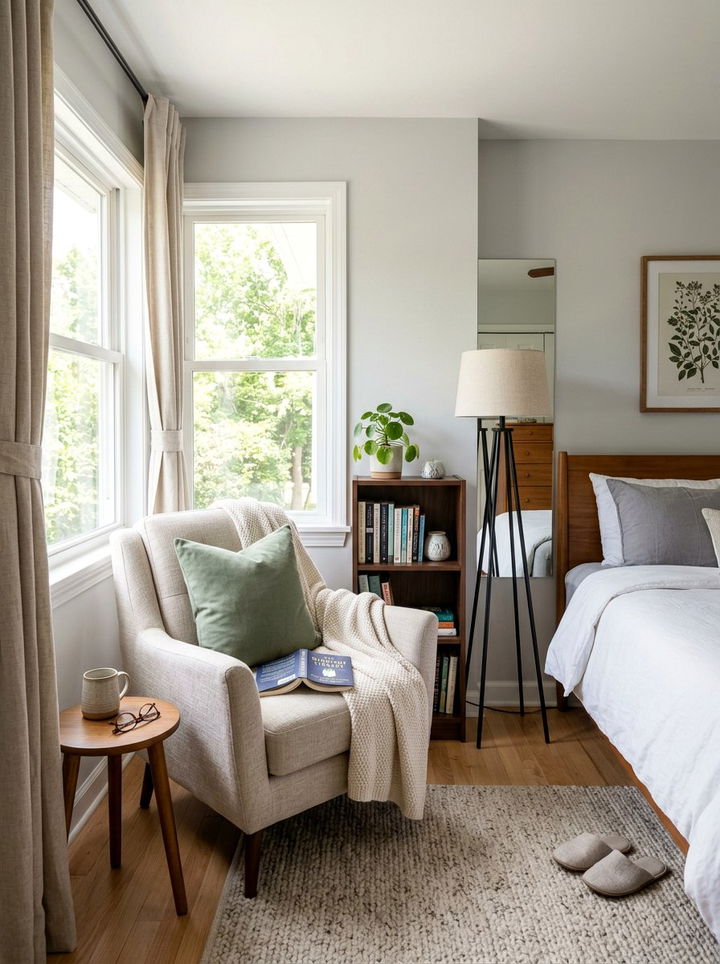 Cozy reading nook - 30 meditation bedroom ideas
