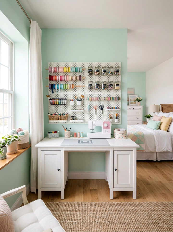 Craft Supply Station - 30 bedroom hobby display ideas