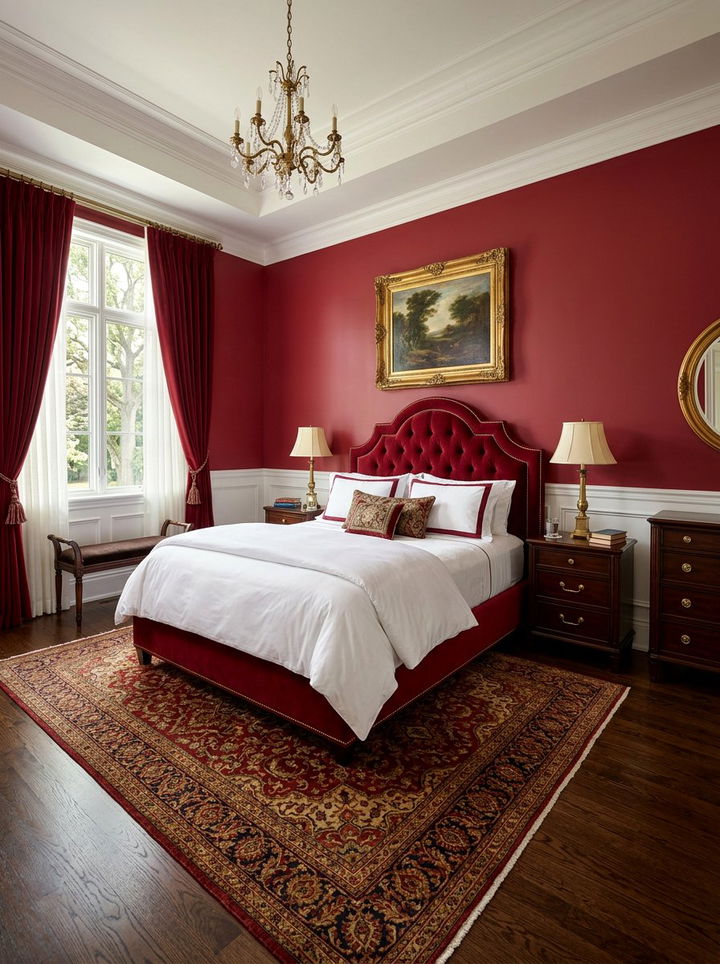 Cranberry Red Master Bedroom - 30 berry bedroom ideas