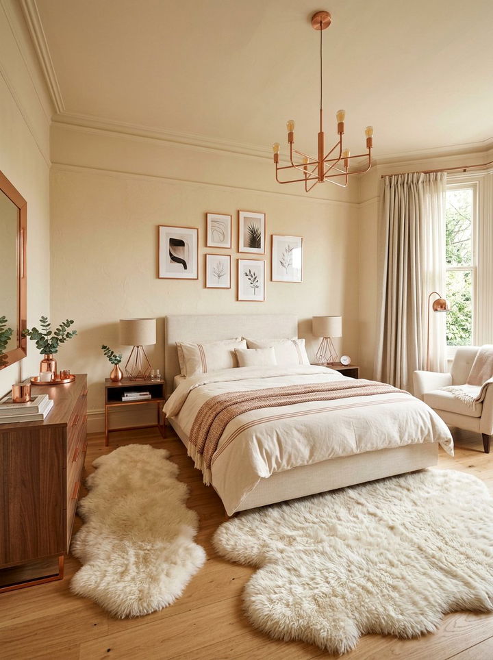 Cream And Copper Bedroom - 30 autumn inspired bedroom color ideas