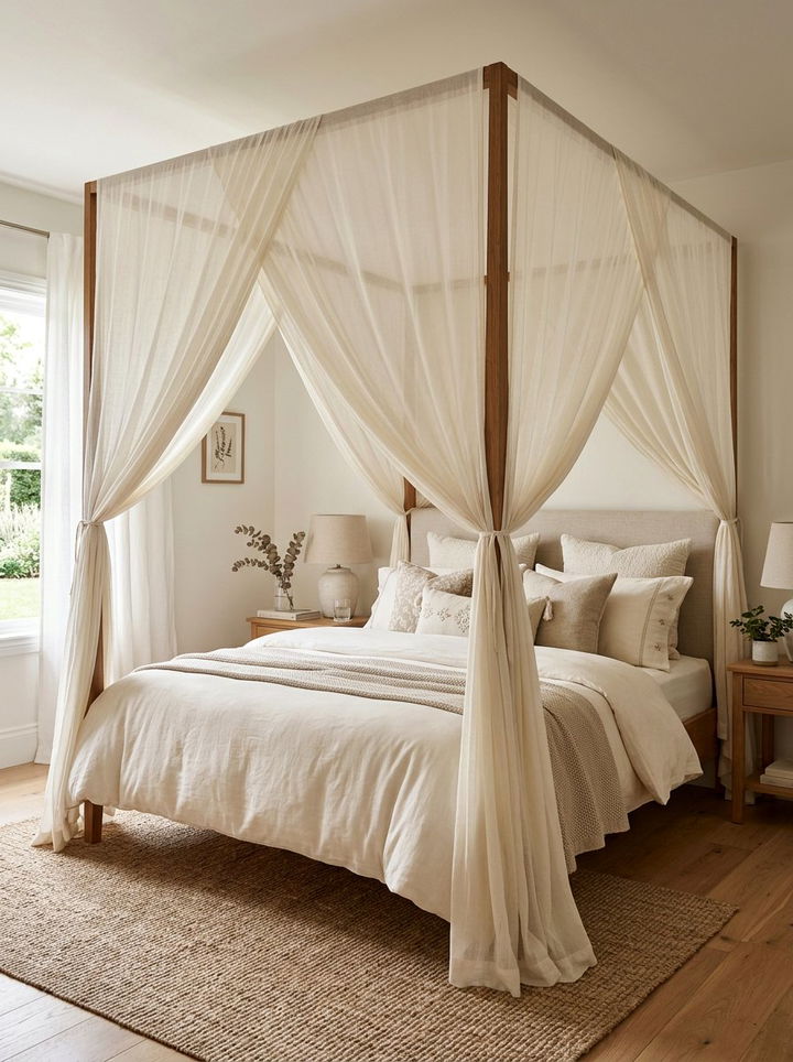 Cream Bed Canopy - 30 cream bedroom accessories ideas