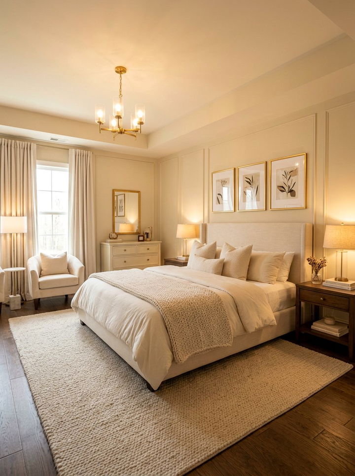 Cream Bedroom - 30 neutral tone bedroom ideas