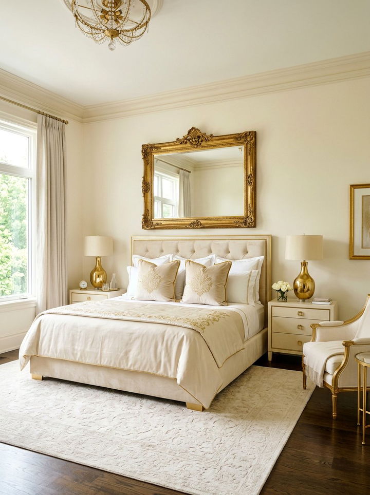 Cream Bedroom Gold Accents - 30 cream bedroom design ideas