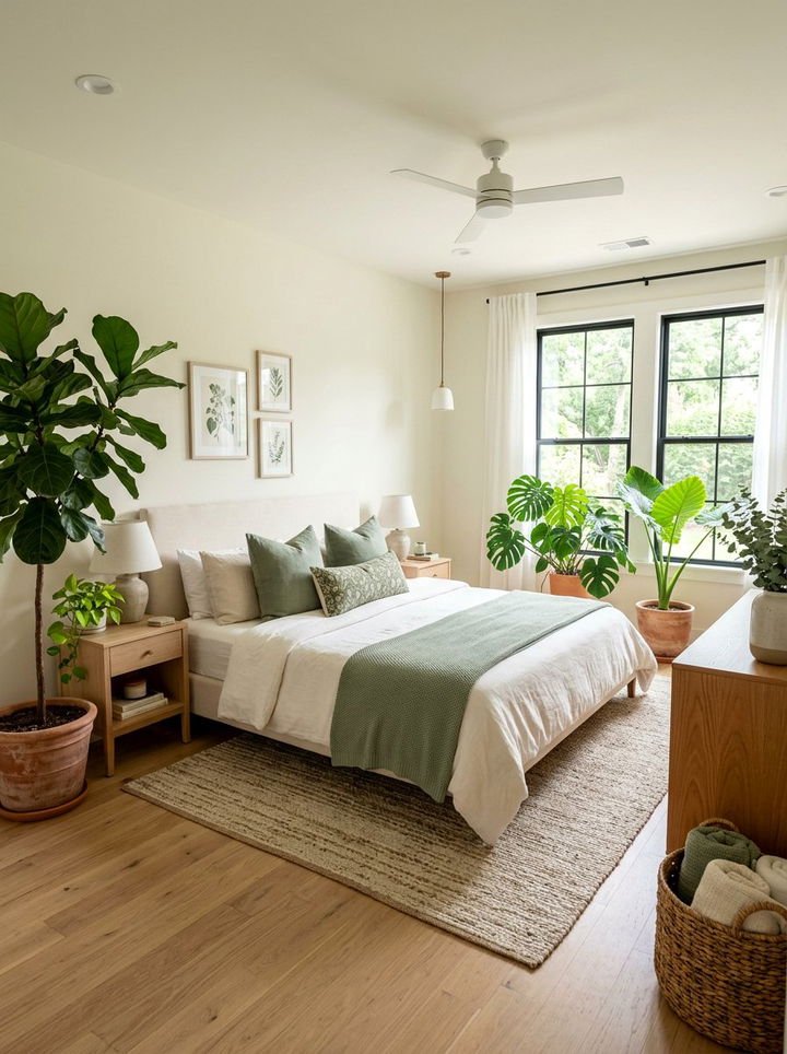 Cream Bedroom Green Accents - 30 cream bedroom ideas