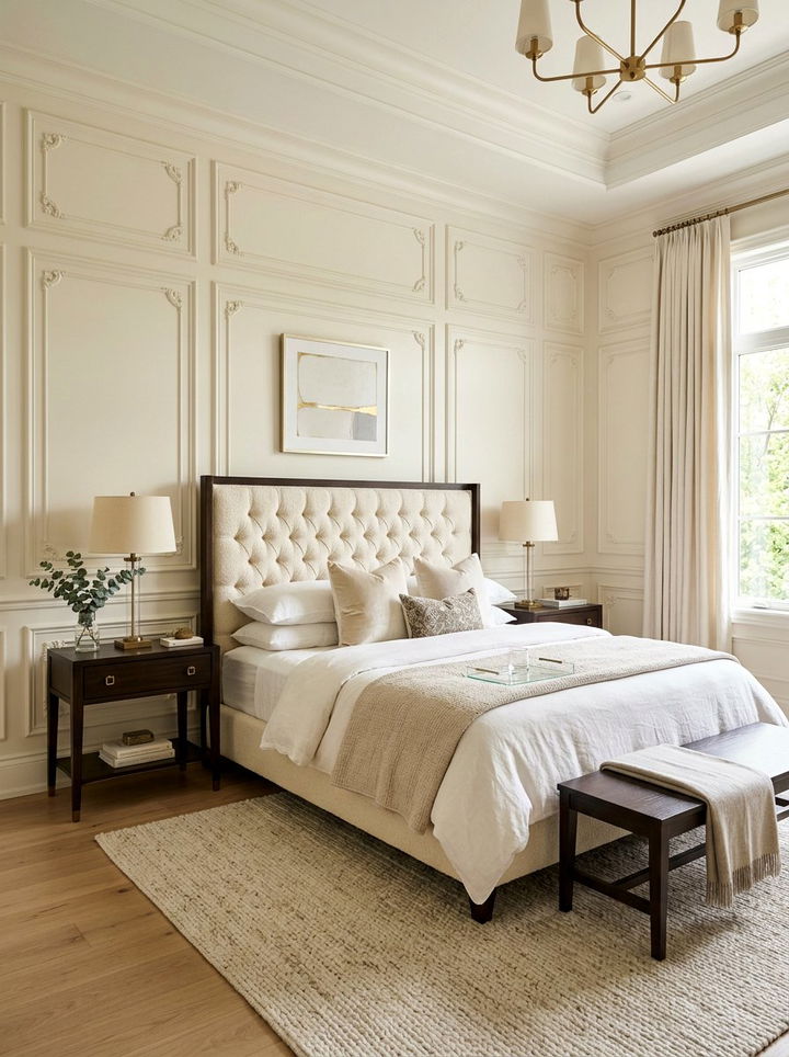 Cream Bedroom Wall Paneling - 30 cream bedroom ideas
