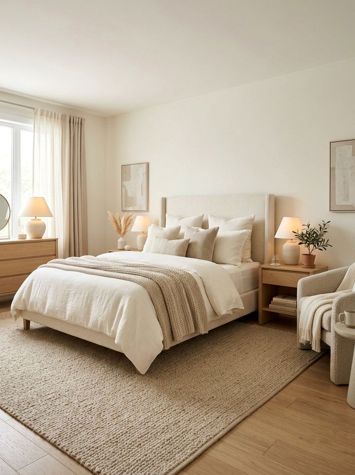 Cream Bedroom With Beige Layers - 30 minimalist cream bedroom ideas