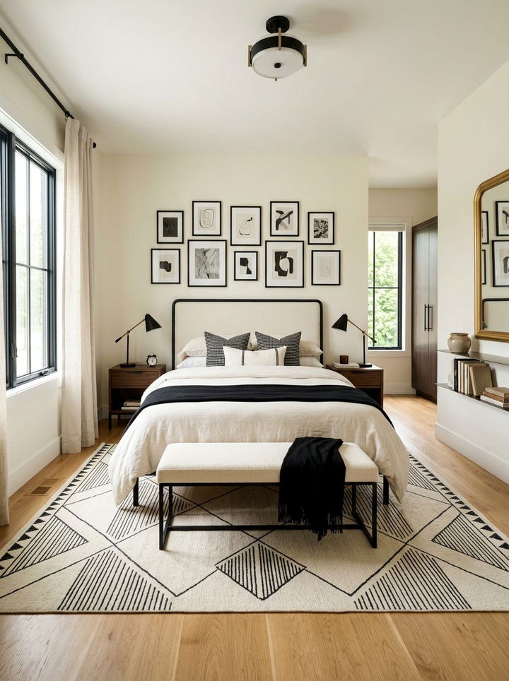 Cream Bedroom With Black Accents - 30 warm cream bedroom ideas