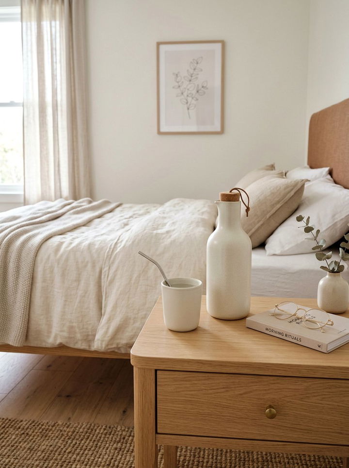 Cream Bedside Carafe - 30 cream bedroom accessories ideas