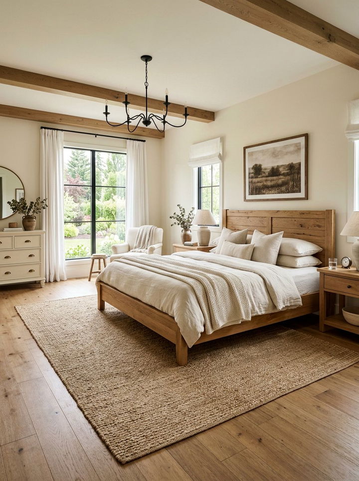 Cream Farmhouse Master Bedroom - 30 farmhouse cream bedroom ideas