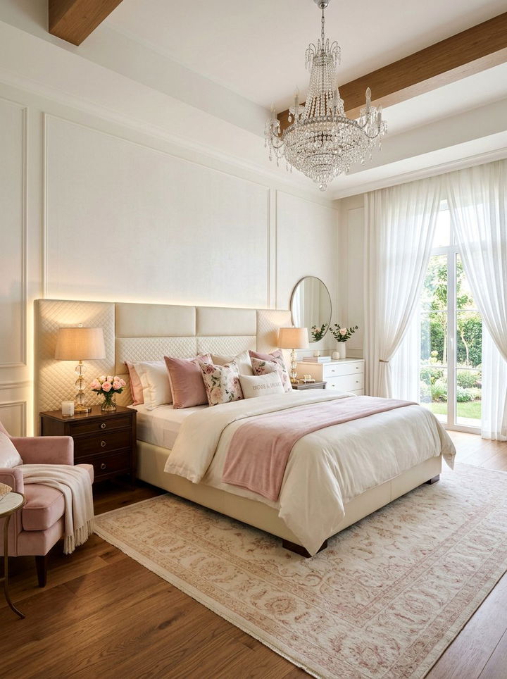 Cream Leather Headboard - 30 bedroom leather headboards